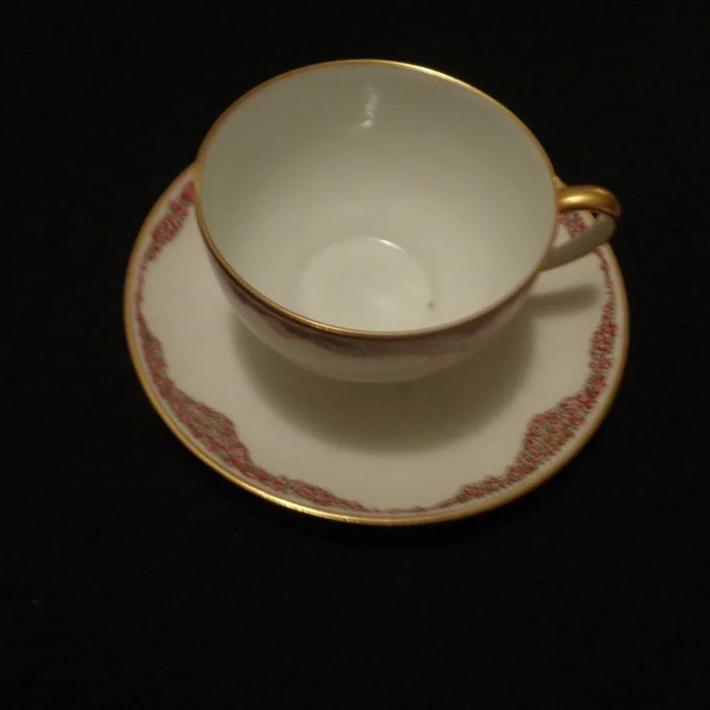 FRENCH VINTAGE EARLY FRENCH BONE CHINA CUP & SAUCER
